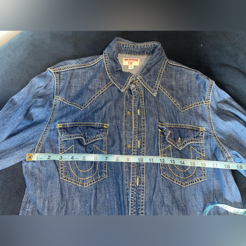 True Religion Denim Button Up - Picture 4 of 7